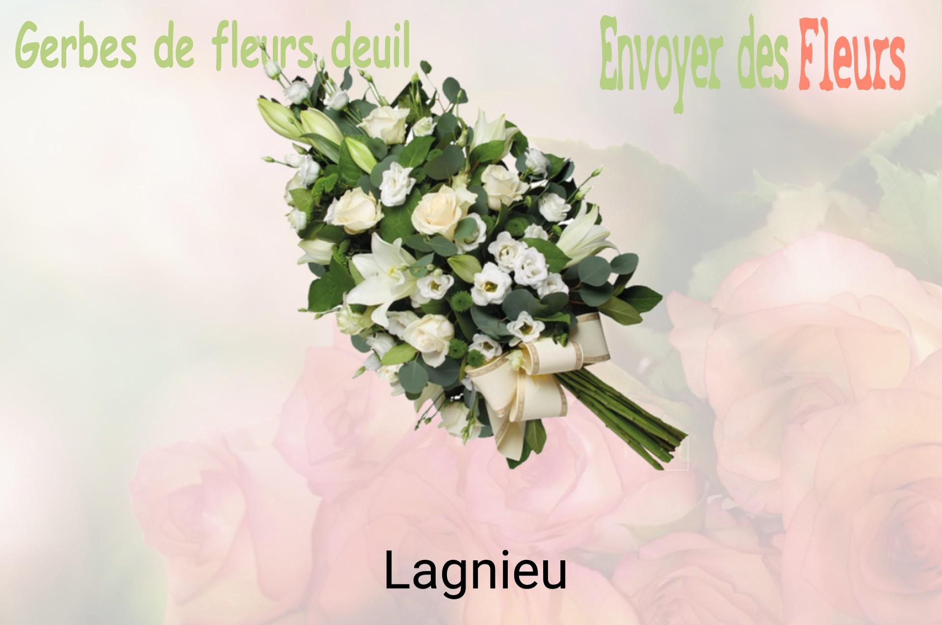 Gerbe de fleurs de deuil livrée à Lagnieu